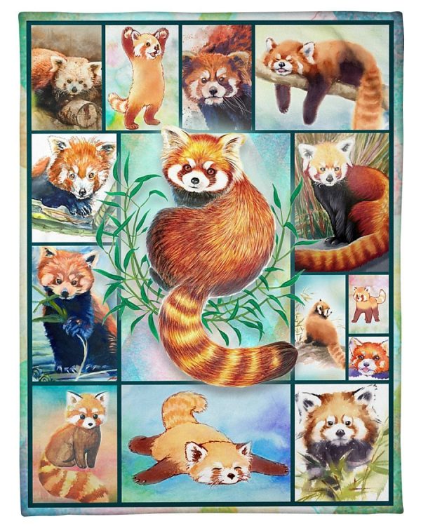 Beautiful Red Panda Art Blanket