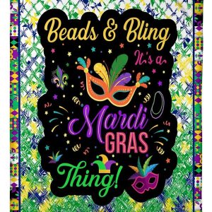 Beed And Bling Mardi Gras Blanket