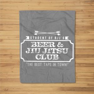 Beer &Amp; Jiu Jitsu Club – Brazilian Jiu Jitsu Apparel Fleece Blanket