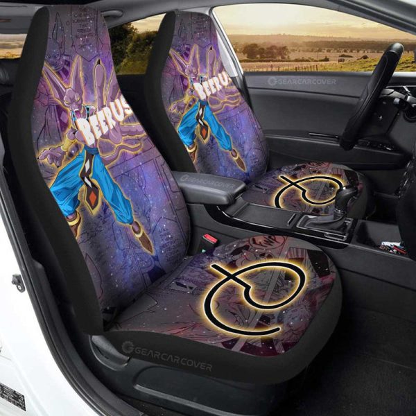 Beerus Car Seat Covers Custom Car Accessories Manga Galaxy Style