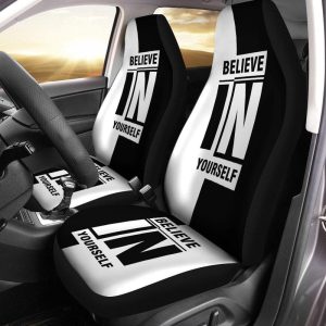 Believe In Your Self Car Seat Covers Custom Motivate Car Accessories