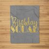 Birthday Squad Party Birthday Bday Gold Gift Fleece Blanket