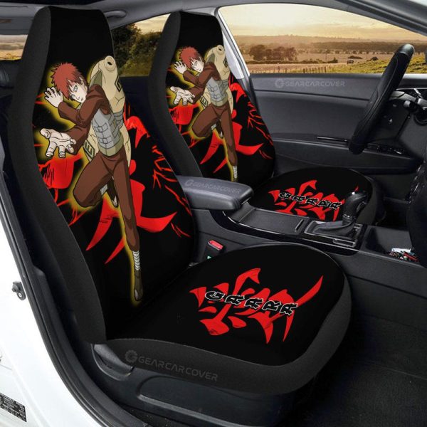 Black Gaara Car Seat Covers Custom For Anime Fans