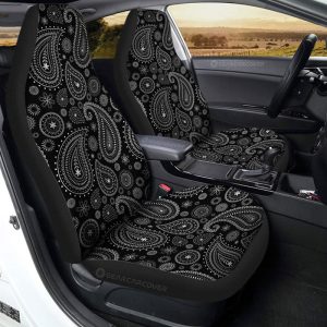 Black Paisley Pattern Car Seat Covers Custom Car Accessories