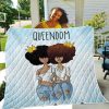 Black Queen Art Quilt Blanket – Friends Natural Hair Queendom Quilt Blanket Christmas Gift Ideas