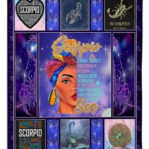 Black Women Scorpio Blanket