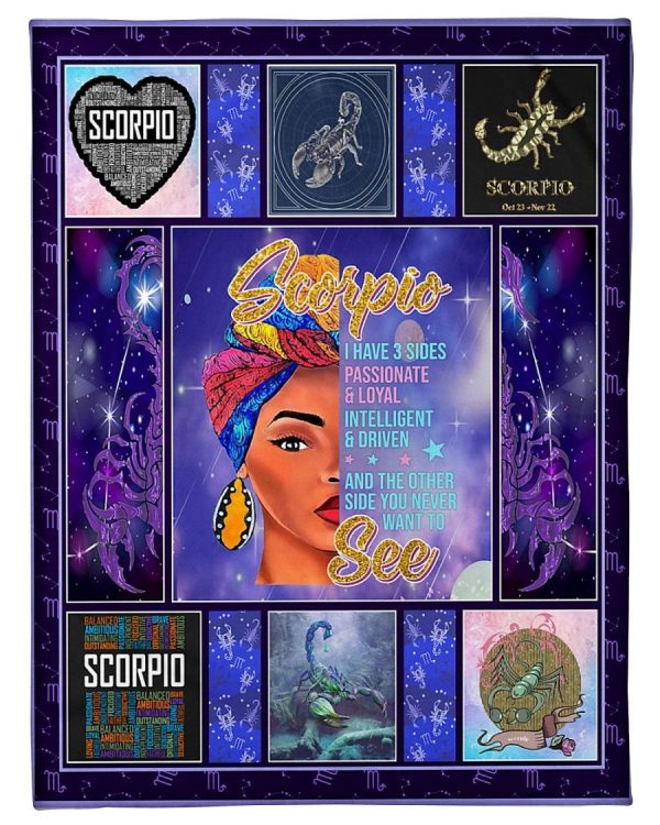 Black Women Scorpio Blanket