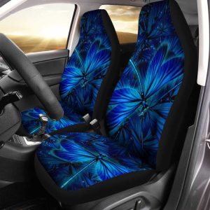 Blue Dragonfly Car Seat Covers Custom Cool Car Accessories