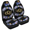 Blue Flowers Car Seat Covers Custom Personalized Name Car Accessories