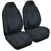 Blue Pattern Car Seat Covers Custom Honeycomb Background Car Accessories