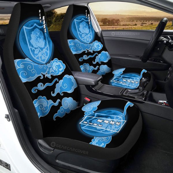 Blue Rose Car Seat Covers Custom Anime Black Clover Car Interior Accessories