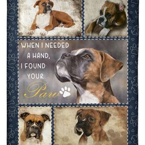 Boxer I Found Your Paw Blanket