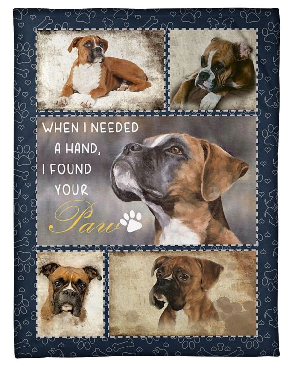 Boxer I Found Your Paw Blanket