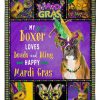 Boxer Mardi Gras Blanket