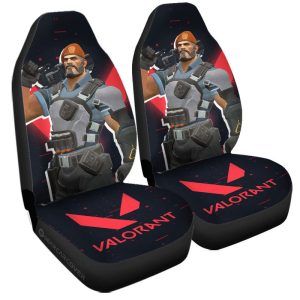 Brimstone Car Seat Covers Custom Valorant Agent