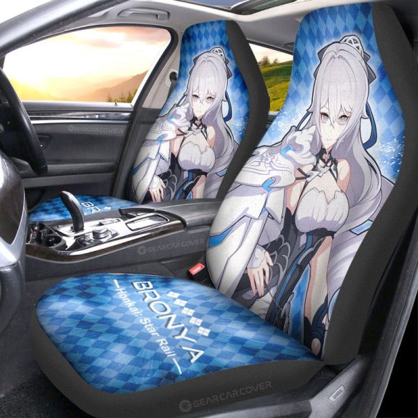 Bronya Car Seat Covers Custom Honkai Star Rail Car Accessories