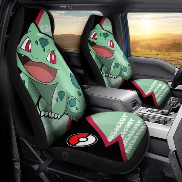 Bulbasaur Car Seat Covers Custom Anime Car Accessories