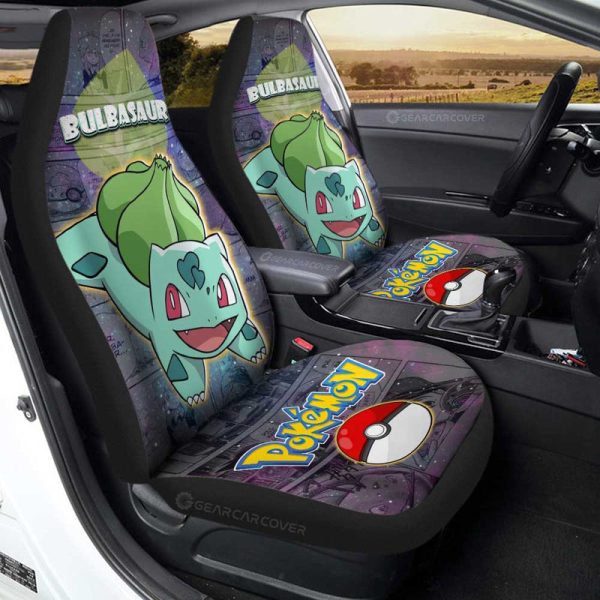 Bulbasaur Car Seat Covers Custom Anime Galaxy Manga Style