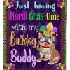 Bulldog Just Having Mardi Gras Time Blanket