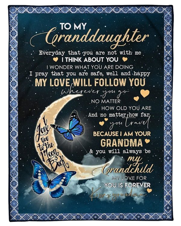 Butterflies Grandma To Granddaughter With Miss Trending For Family Blanket