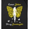 Butterflies I Wear Yellow For My Granddaughter Blanket