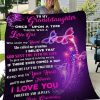 Butterflies To My Granddaughter I Love You Forever Blanket