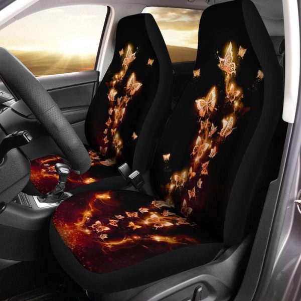 Butterfly Car Seat Covers Flying Fire Custom Car Accessories