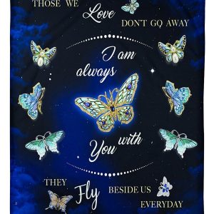 Butterfly I Am Always With You Blanket