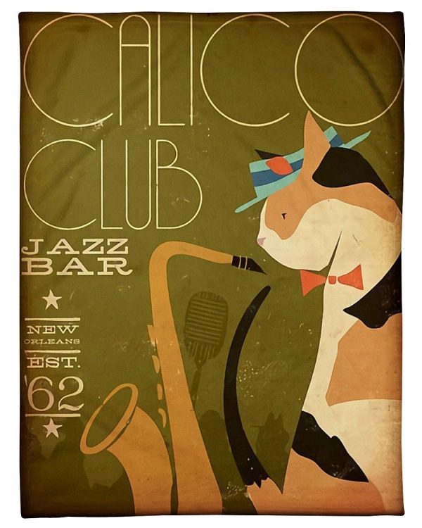 Calico Club Jazz Bar New Orleans Blanket