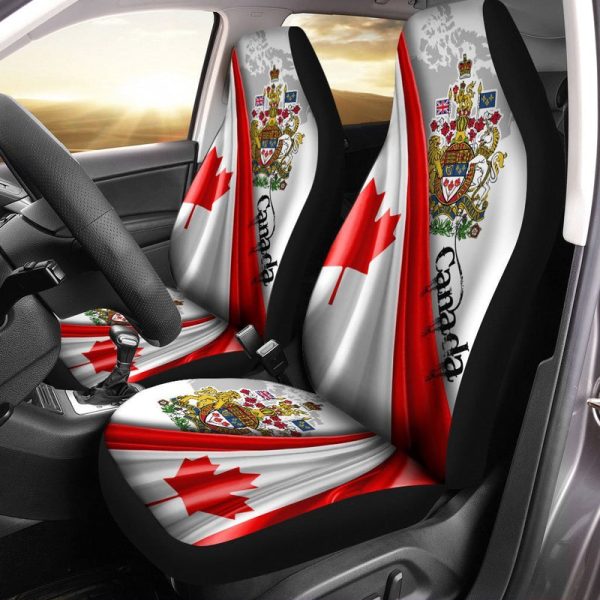 Canada Flag Car Seat Covers Coat of arms