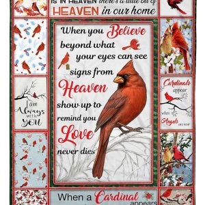 Cardinal Bird Angels Are Near Blanket