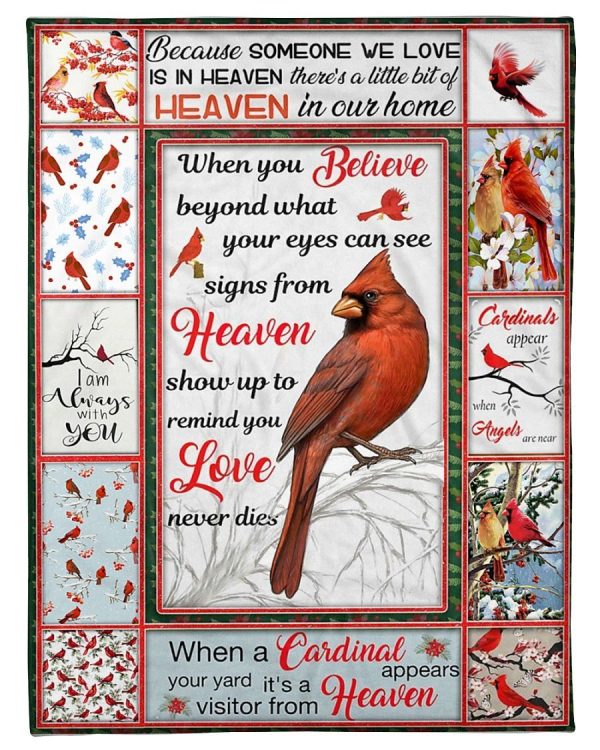 Cardinal Bird Angels Are Near Blanket