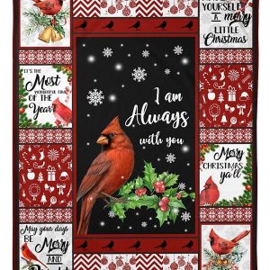 Cardinal Bird I Am Always With You Blanket