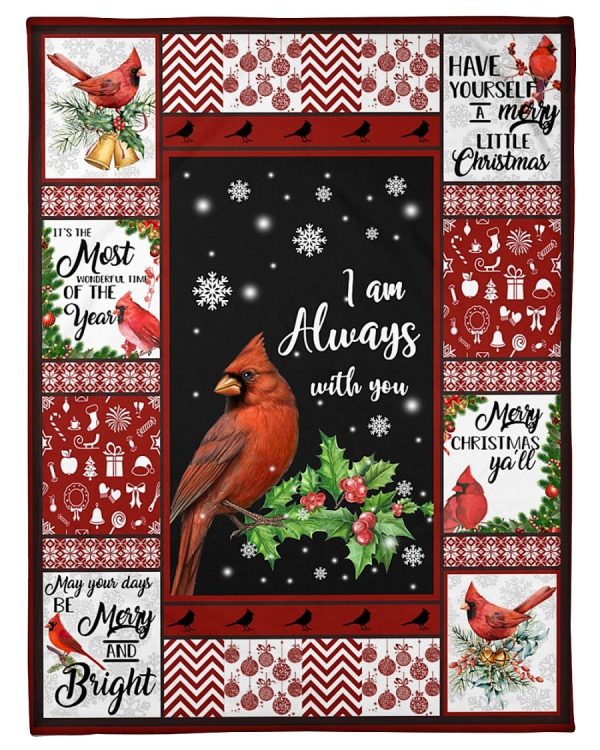 Cardinal Bird I Am Always With You Blanket