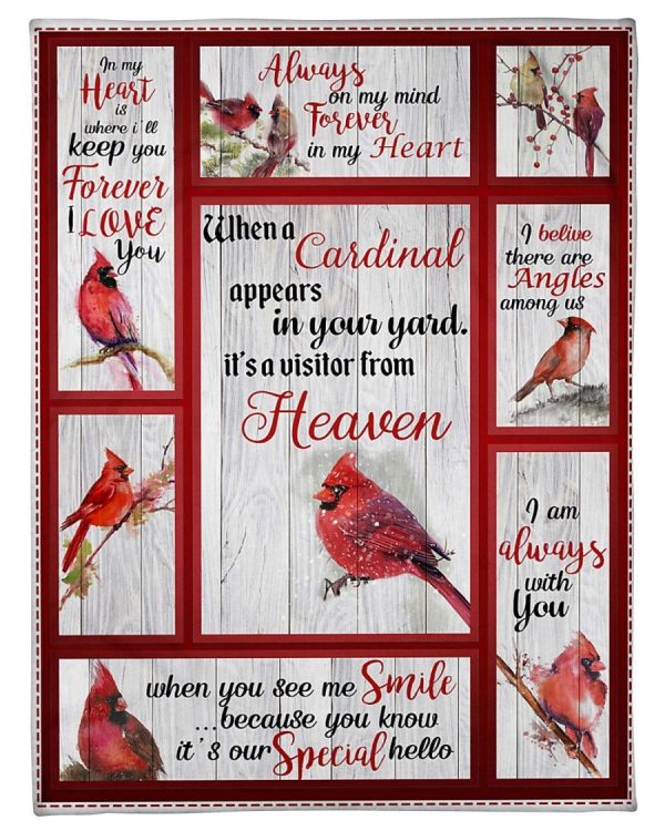 Cardinal Bird In My Heart Is Blanket