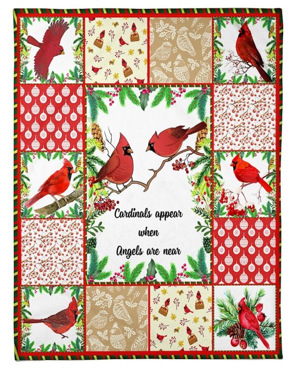 Cardinal Birds Cardinals  Are Near Blanket