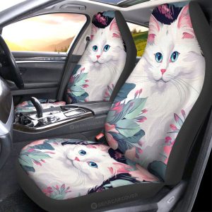 Cat Floral Car Seat Covers Custom Car Accessories