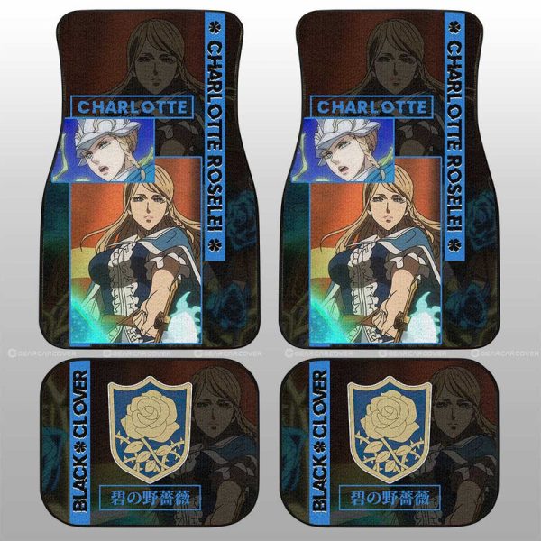 Charlotte Roselei Car Seat Covers Custom Black Clover Anime