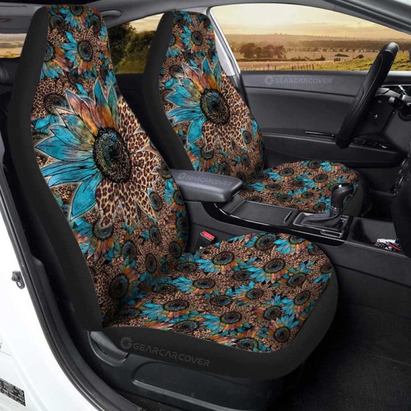 Cheetah Sunflower Car Seat Covers Custom Car Accessories