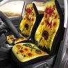 Chicken Sunflower Custom Car Seat Covers Animal Farm Car Accessories