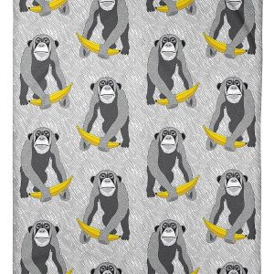 Chimp Monkey Banana Blanket