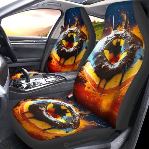 Chocolate Batman Donuts Car Seat Covers Custom Girly Pattern Car Accessories