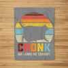 Chonk Cat Scale Meme Funny Retro Style Vintage Cats Memes Fleece Blanket