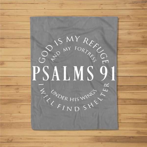 Christian Blessed Religious Hymn Christ Jesus Love Psalms 91 Fleece Blanket