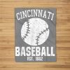 Cincinnati Baseball Fans Est. 1882 Old Vintage Style Fleece Blanket