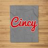 Cincinnati Ohio Classic Red Script Cincy City Fleece Blanket