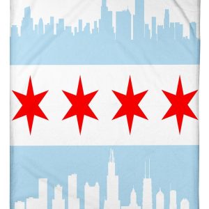 City Of Chicago Flag Blanket