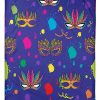 Colorful Festive Pattern Mardi Gras Blanket