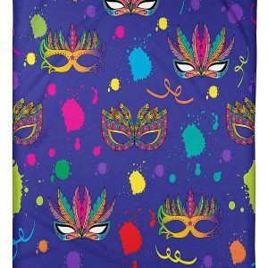 Colorful Festive Pattern Mardi Gras Blanket