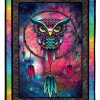 Colorful Owl Pattern Dreamcatcher Blanket